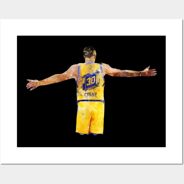 STEPH CURRY IN WATERCOLOR PAINTING Wall Art by MufaArtsDesigns